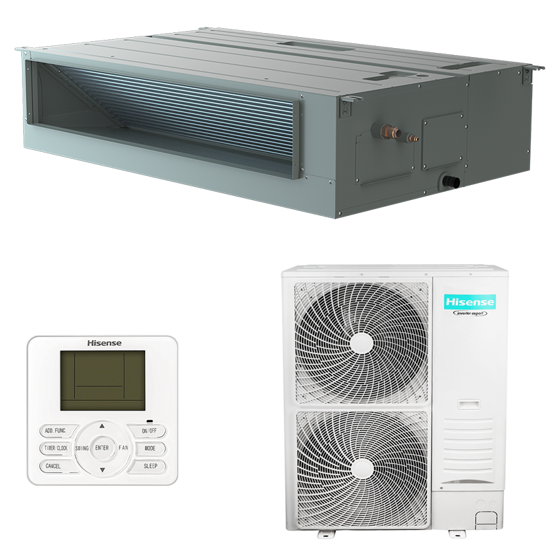 Hisense AUD125UX4REH8 + AUW125U6RN8 Gainable Turbo Inverter Haute Pression Triphasé