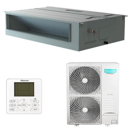 Hisense AUD140UX4REH8 + AUW140U6RN8 Gainable Turbo Inverter Moyenne Pression Triphasé