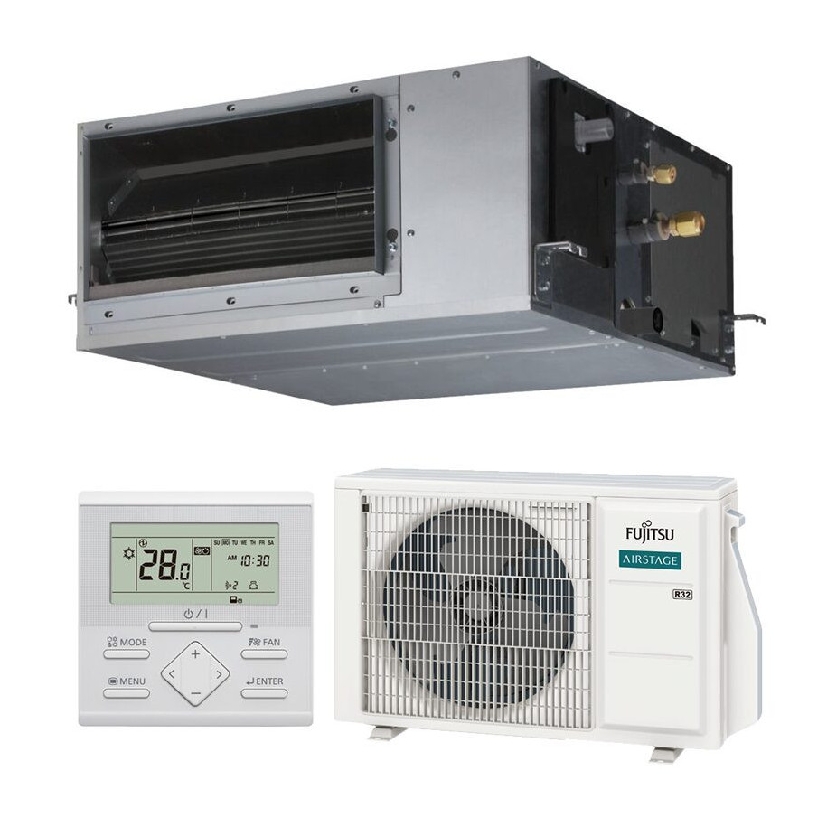 Fujitsu ARXG14KHTAP + AOEG14KBTB Gainable Moyenne Pression Compact Airstage