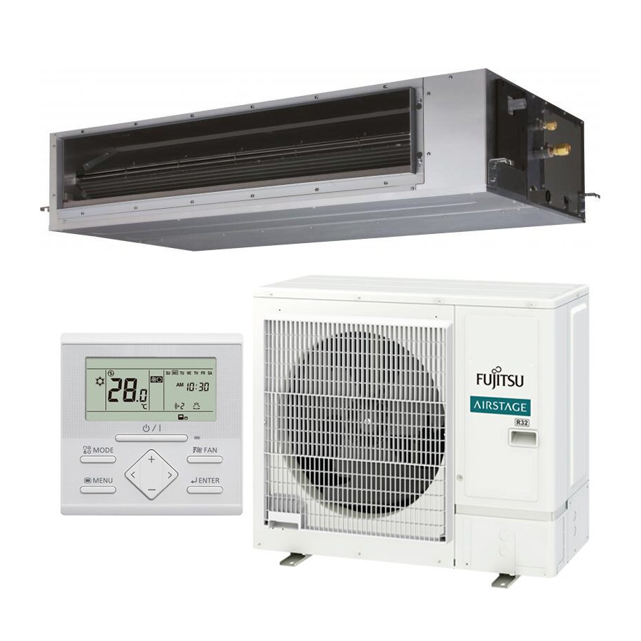Fujitsu ARXG36KHTAP + AOEG36KRTA Ducted Compact Standard 3-phase