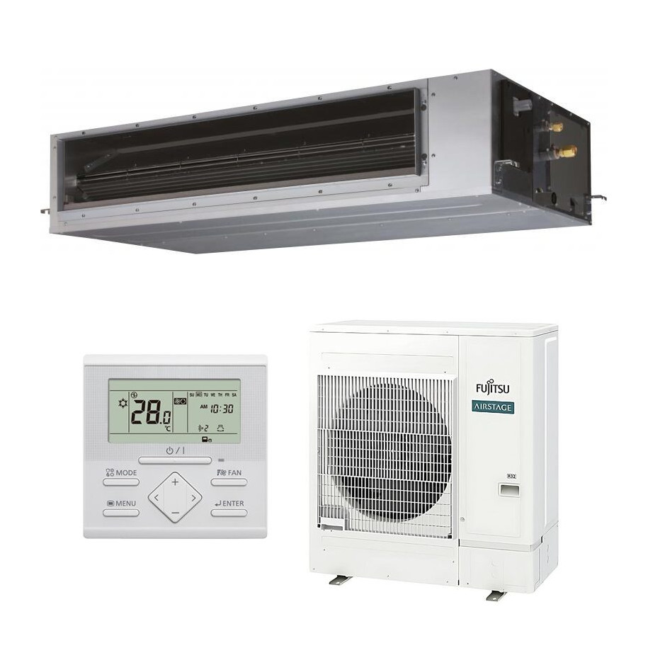 Fujitsu ARXG45KHTAP + AOEG45KRTA Ducted Compact Standard 3-phase