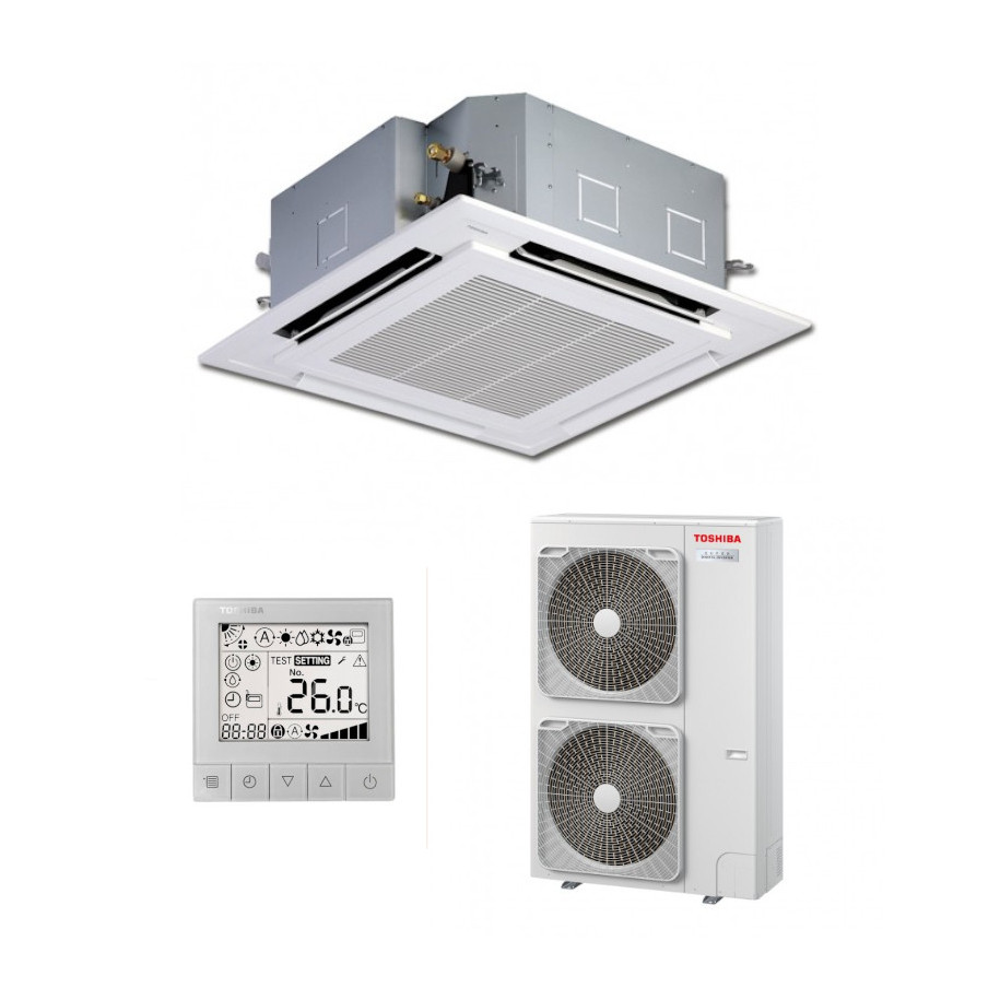 Toshiba RAV-HM1601UTP-E + RAV-GM1602ATW-E Cassette Daytona 900x900 Digital Inverter