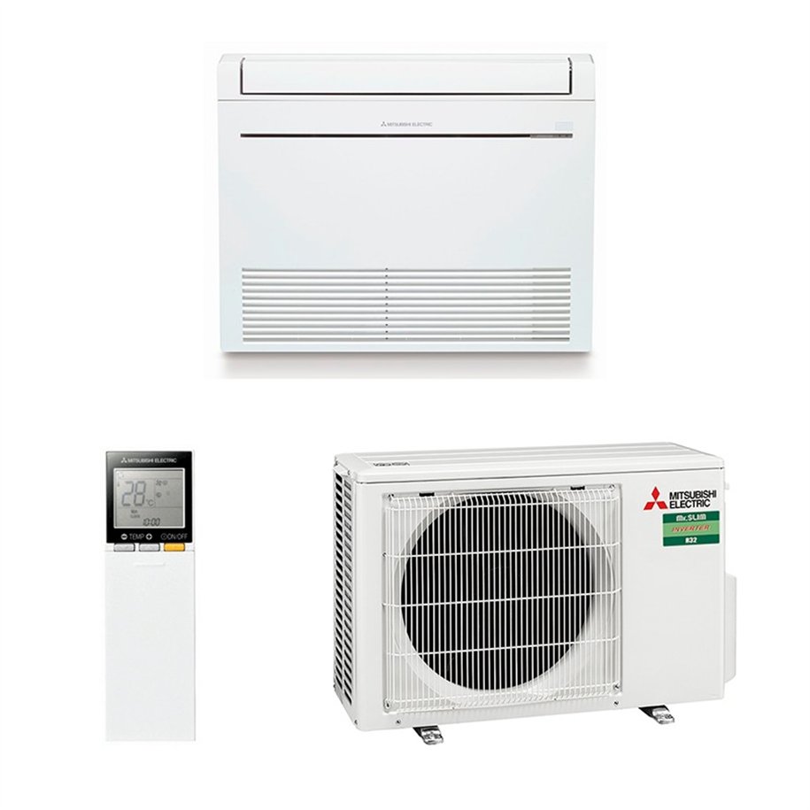 Floor Standing Air Conditioner Mitsubishi Design MFZ-KT25VGK + SUZ-M25VA2 MelCloud Wifi