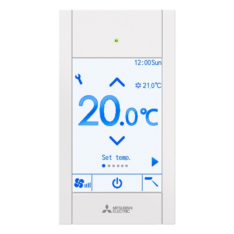 Télécommande filaire tactile Bluetooth Mitsubishi PAR-CT01MAA-SB Blanc